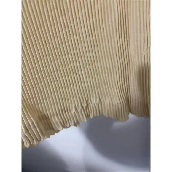 PrettyLittleThing Cream High Waisted Pisse Wide Leg Pants - Size 4 Tall New - Picture 2 of 9